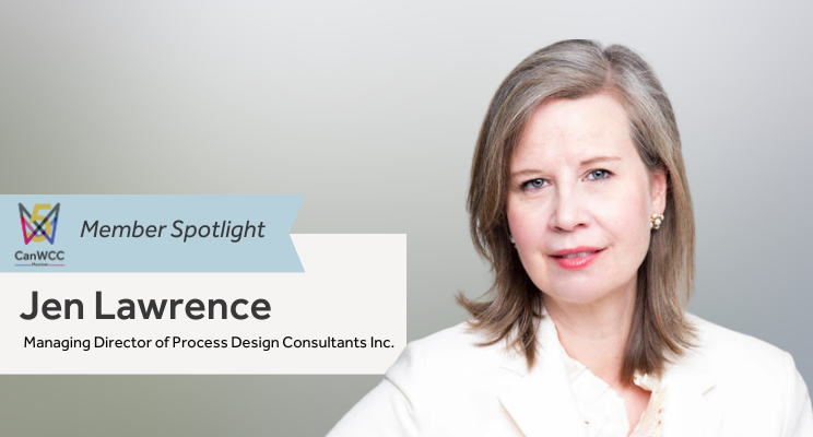 Smiling woman, "Member Spotlight: Jen Lawrence, Managing Director of Process Design Consultants Inc.”